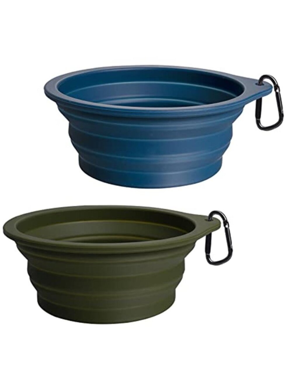 2 Pcs Silicone Collapsible Dog Bowls BPA Free Dishwasher Safe Portable